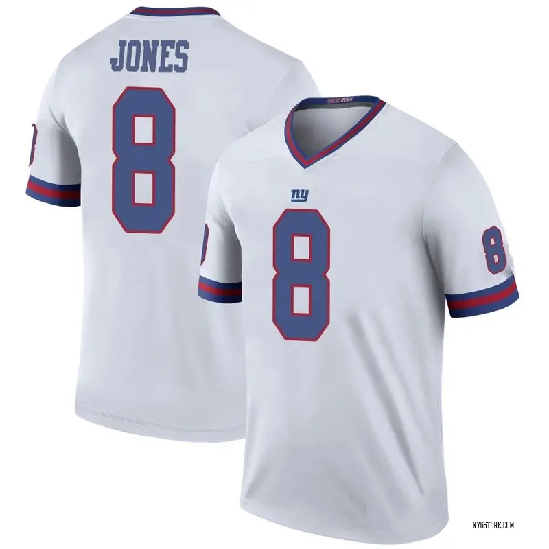 New York Giants Daniel Jones #8 Blue Kids 4-7 Home Mid Tier Jersey 
